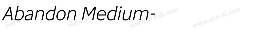 Abandon Medium字体转换
